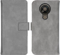iMoshion Hoesje Geschikt voor Nokia 3.4 Hoesje Met Pasjeshouder - iMoshion Luxe Bookcase - Grijs