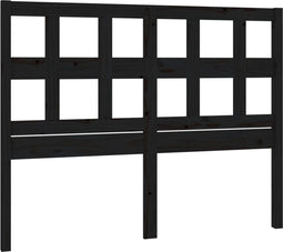 vidaXL - Hoofdbord - 155,5x4x100 - cm - massief - grenenhout - zwart
