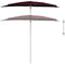 vidaXL - Parasol - half - met - paal - 180x90 - cm - bordeauxrood