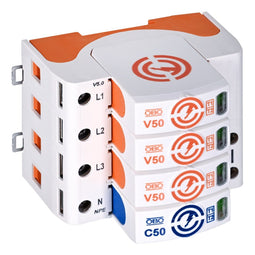 OBO surge arrester V50, 3-pole + NPE 280 V