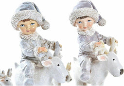 Kerstversiering DKD Home Decor Hars (17 x 7,5 x 13,5 cm) (2 Stuks)