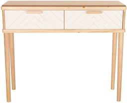 Versa ORPIERRE - Console - 30 x 78 x 100 cm - Wit Bruin
