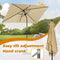 Angel Living Parasol 210 x 140 cm - Kantelbaar - Waterafstotend - Beige