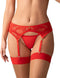 Obsessive - Aliosa Jarretellegordel - 2XL/3XL - Rood