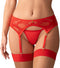 Obsessive - Aliosa Jarretellegordel - 2XL/3XL - Rood