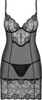 Obsessive Alluria Jurkje & String - Erotische Jurk - Maat S/M - Zwart