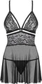 Obsessive Babydoll & String – Erotische Babydoll – Maat S/M – Zwart