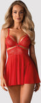 Obsessive Babydoll & String – Erotische Babydoll – Maat XXL – Rood