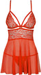 Obsessive Babydoll & String – Erotische Babydoll – Maat XXL – Rood