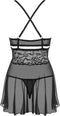 Obsessive Babydoll & String - Erotische Babydoll - Maat XXL - Zwart