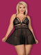 Obsessive Babydoll & String - Erotische Babydoll - Maat XXL - Zwart