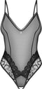 Obsessive - Blomentis Crotchless Teddy Body - M/L - Zwart