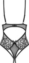 Obsessive - Blomentis Crotchless Teddy Body - XS/S - Zwart