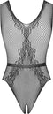 Obsessive Body met Mesh en Kant – Erotische Body – One Size – Zwart