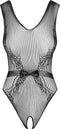 Obsessive Body met Mesh en Kant – Erotische Body – One Size – Zwart