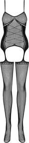 Obsessive Bodystocking G314 - Erotische Catsuit - One Size - Zwart