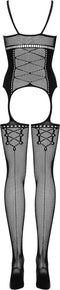 Obsessive Bodystocking G314 - Erotische Catsuit - One Size - Zwart