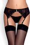 Obsessive - Charms Garter Belt & String Zwart S/M