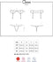 Obsessive - Charms Garter Belt & String Zwart XXL