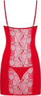 Obsessive Chemise MiAmor - Erotische Lingerieset - Maat XXL - Rood