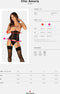 Obsessive - Chic Amoria Open Korset en String - Zwart