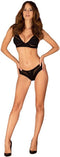 Obsessive - Chic Amoria Tweedelige Open Set - Zwart | Lingerie Set | Lingerie Setjes