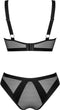 Obsessive - Chic Amoria Tweedelige Open Set - Zwart | Lingerie Set | Lingerie Setjes