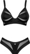 Obsessive - Chic Amoria Tweedelige Open Set - Zwart | Lingerie Set | Lingerie Setjes