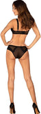 Obsessive - Chic Amoria Tweedelige Open Set - Zwart | Lingerie Set | Lingerie Setjes