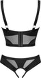 Obsessive - Chic Amoria Tweedelige Open Set - Zwart