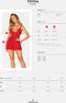 Obsessive - Chilisa Babydoll en String - Rood