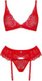 Obsessive - Chilisa Driedelige Set - Rood