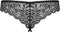 Obsessive Contica Kruisloze Slip - Erotische Lingerieset - Maat L/XL - Zwart
