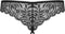 Obsessive Contica Kruisloze Slip - Erotische Lingerieset - Maat S/M - Zwart