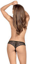 Obsessive Contica Kruisloze Slip - Erotische Lingerieset - Maat S/M - Zwart