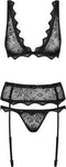 Obsessive Emperita - Erotische Lingerieset - Maat L/XL - Zwart