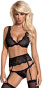 Obsessive Emperita - Erotische Lingerieset - Maat L/XL - Zwart