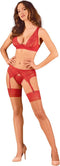 OBSESSIVE GARTER and STOCKINGS | Obsessive - Lacelove Stockings Red M/l