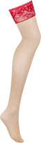 OBSESSIVE GARTER and STOCKINGS | Obsessive - Lacelove Stockings Red Xs/s