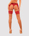 OBSESSIVE GARTER and STOCKINGS | Obsessive - Lacelove Stockings Red M/l