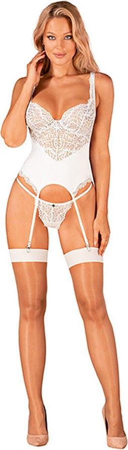 OBSESSIVE GARTER and STOCKINGS | Obsessive - S814 Stockings White S/m