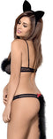 Obsessive Gepardina - Erotische Rollenspel Kleding - Maat S/M - Zwart