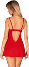Obsessive - Ingridia Chemise en String - Rood