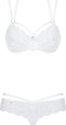 Obsessive Kanten BH-Set - Erotische Lingierset - Maat L/XL - Wit