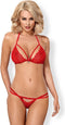 Obsessive Lingerie set van Kant – Erotische Lingerieset – Maat L/XL – Rood