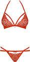 Obsessive Lingerie set van Kant – Erotische Lingerieset – Maat L/XL – Rood