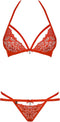 Obsessive Lingerie set van Kant – Erotische Lingerieset – Maat S/M – Rood