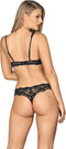 Obsessive Luvae BH-Set - Erotische Lingerieset - Maar S/M - Zwart