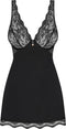 Obsessive Luvae Nachtjurkje - Erotische Lingerieset - Maat L/XL - Zwart