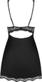 Obsessive Luvae Nachtjurkje - Erotische Lingerieset - Maat S/M - Zwart